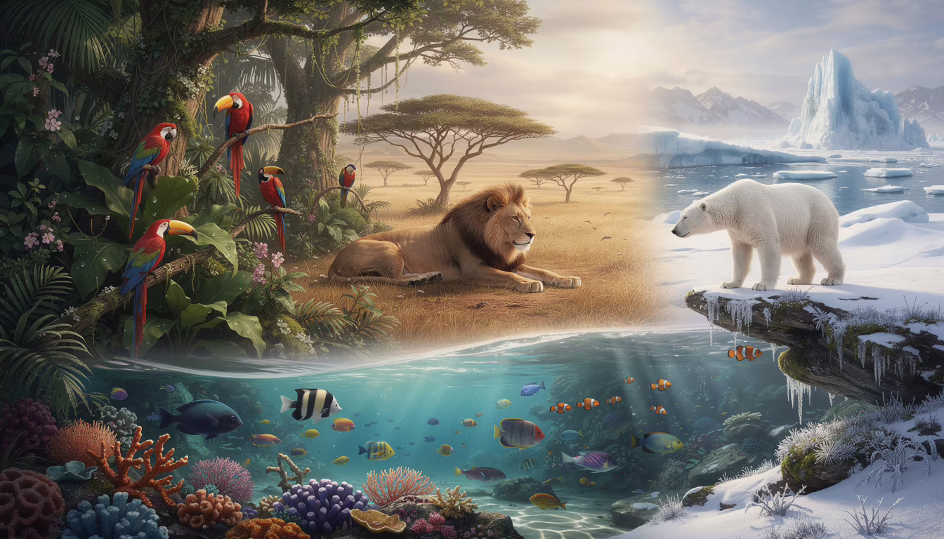 explorez la diversité exceptionnelle de la faune et de la flore à travers le monde et découvrez des espèces uniques et fascinantes.